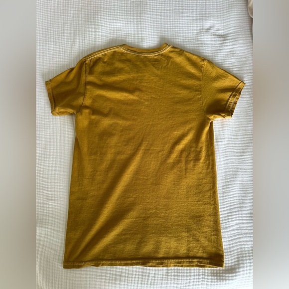 Def Leppard Oversized Grunge Band Tee T-Shirt in Mustard Yellow, Size XS - Picture 8 of 8